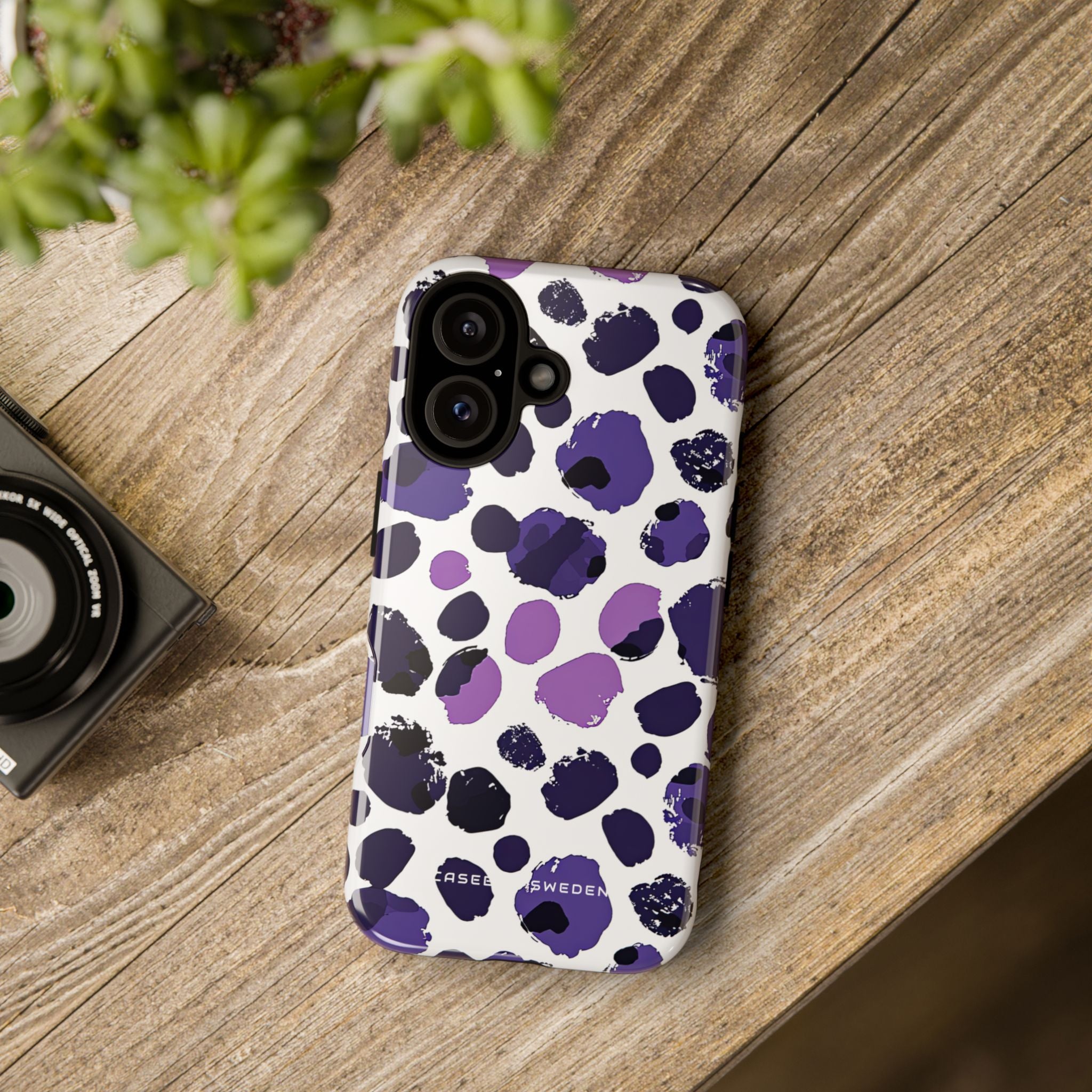 Purple Inkblots iPhone 16 - Tough Phone Case