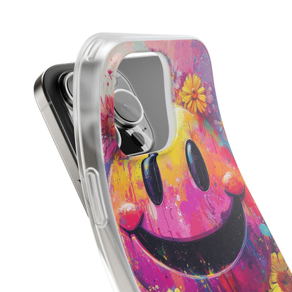 Smiley Bloom iPhone 16 Pro Max Case - Soft