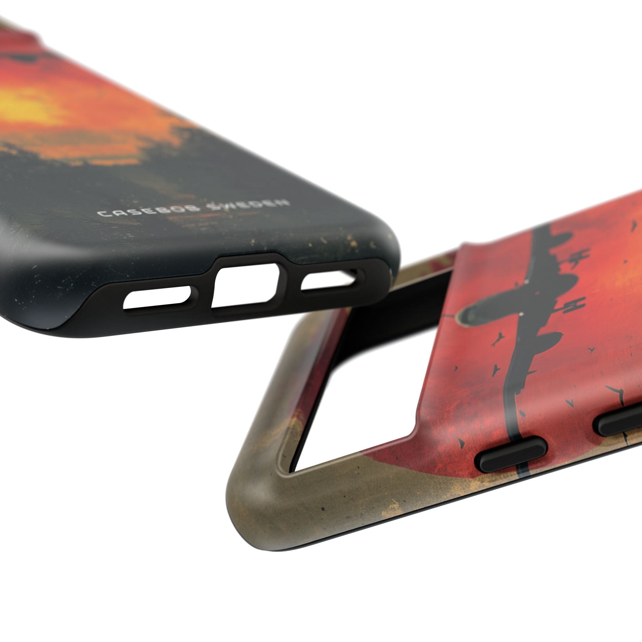 Vintage Sunset Airplane Silhouette Google Pixel 8 - Tough Phone Case