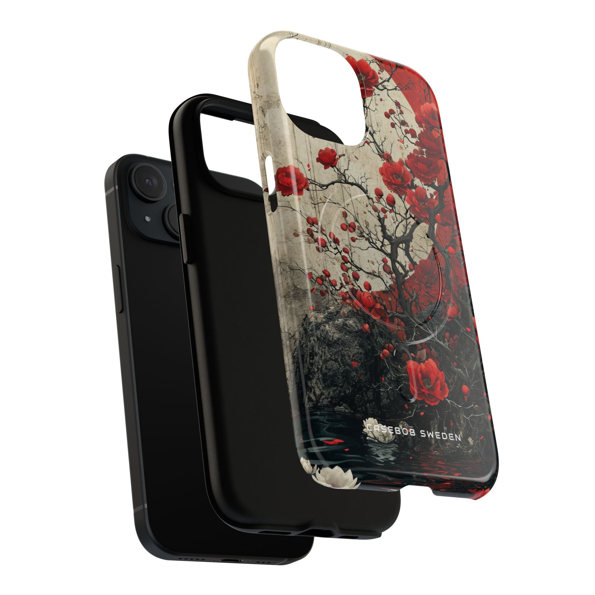 Zen Blossoms in Moonlight iPhone 15 | Tough+ Phone Case