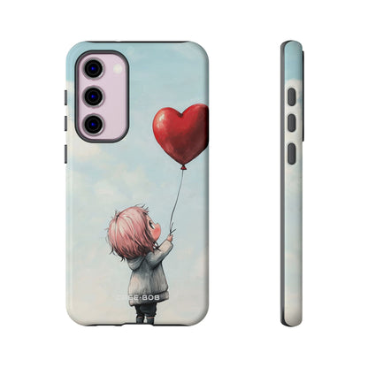Heart Balloon Glow Samsung S23 Plus Case - Tough