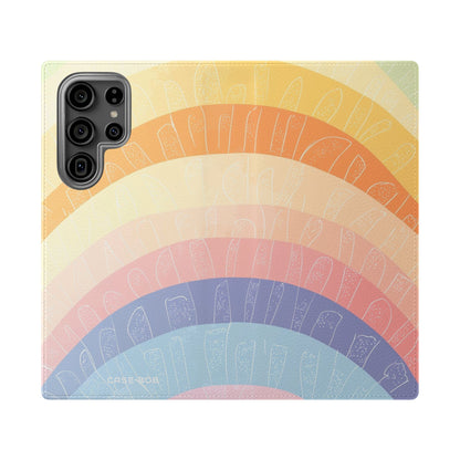Pastel Rainbow Glow - Samsung S23 Ultra Case - Wallet