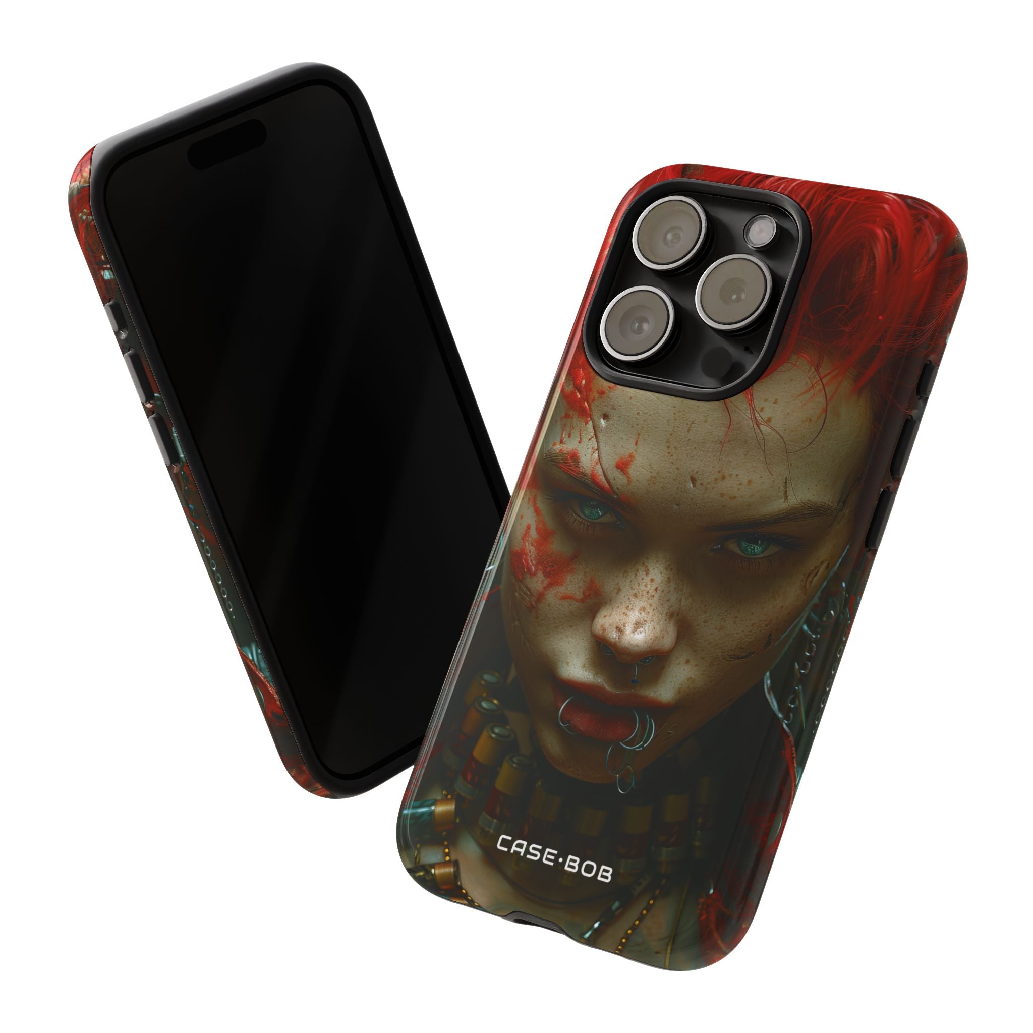 Red Spike Gaze iPhone 15 Pro Case - Tough