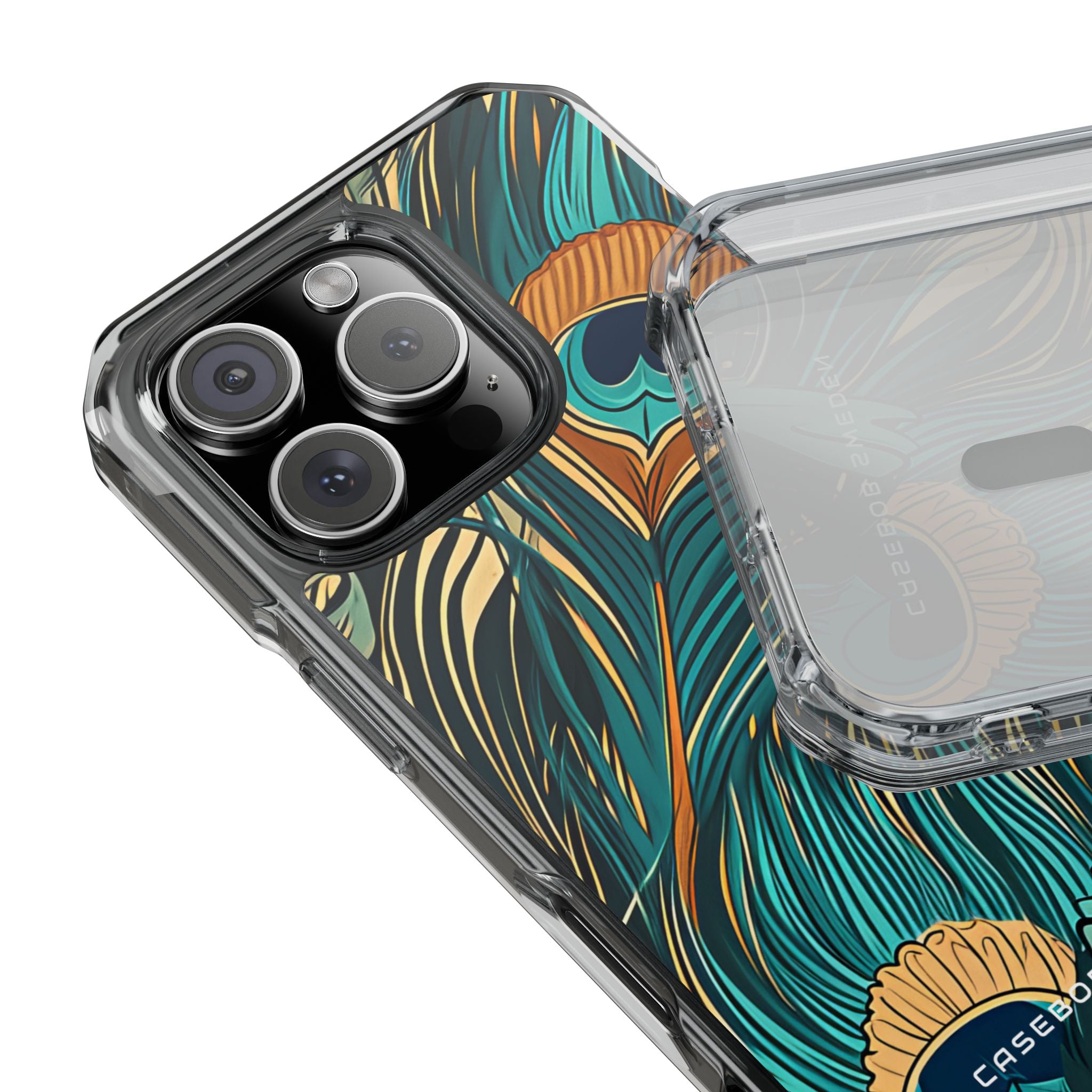 Jugendstil Pfau Eleganz iPhone 16 - Klare Impact Handyhülle