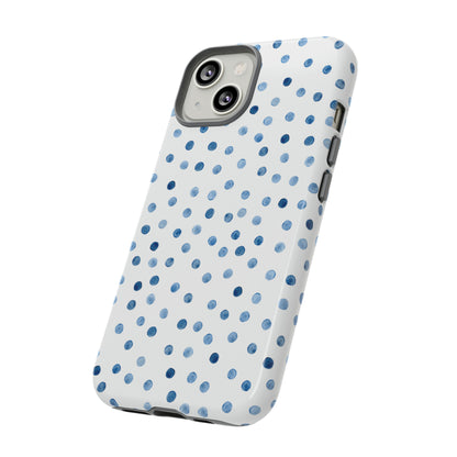 Blue Dots Pattern - Protective Phone Case