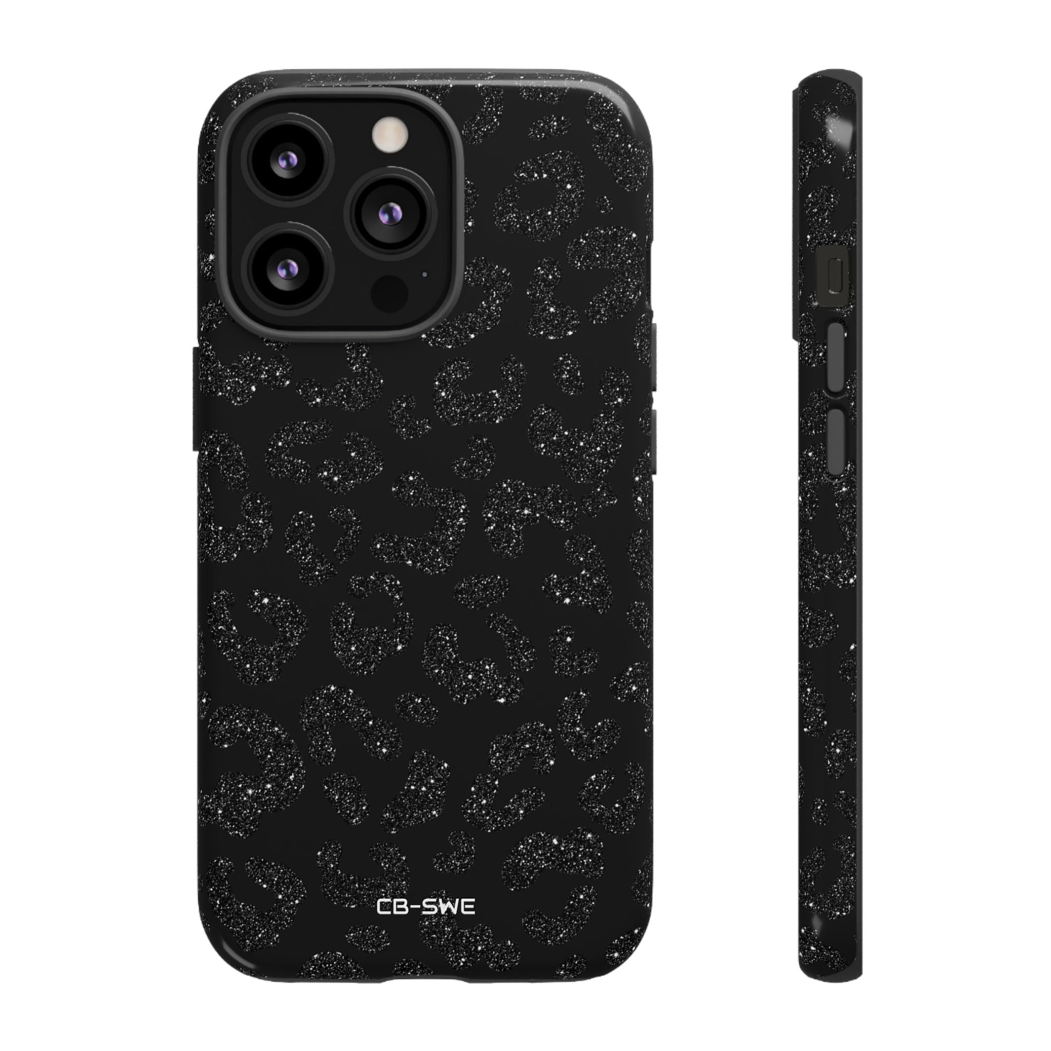 Glittery Leopard Elegance - iPhone Case