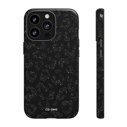 Glittery Leopard Elegance - iPhone Case
