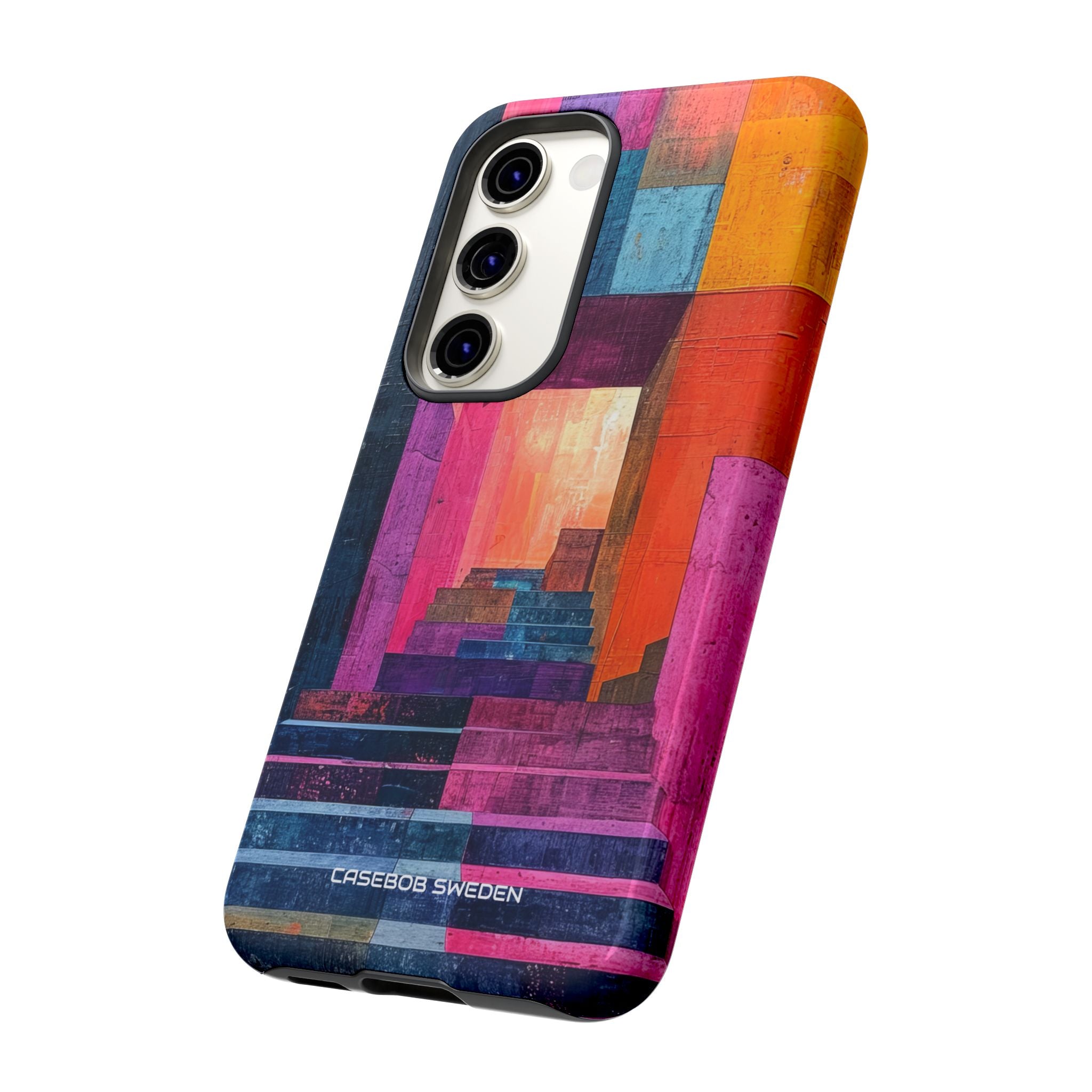 Pink Orange Geometry - Tough Samsung S23 Phone Case