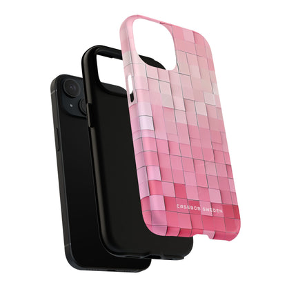 Gradient Pink Mosaic iPhone 15 | Tough+ Phone Case