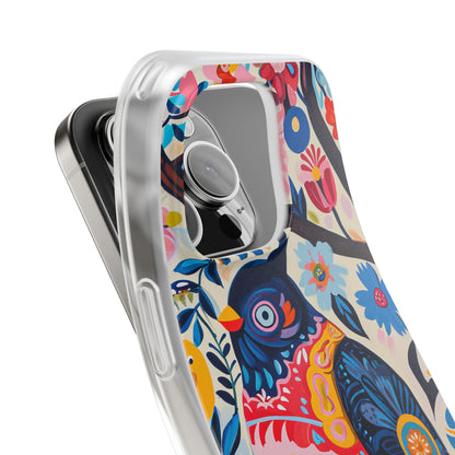 Whimsical Vintage Owl with Floral Charm iPhone 16 - Flexi Phone Case