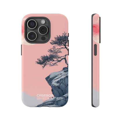 Solitudine sulla scogliera rosa iPhone 15 - Tough