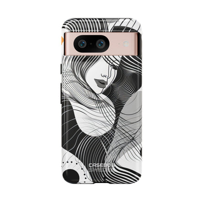 Orange Wave Motion Google Pixel 8 - Tough