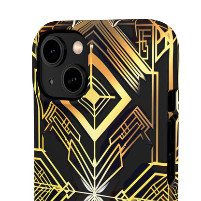 Golden Geometric Opulence iPhone 14 - Slim Phone Case