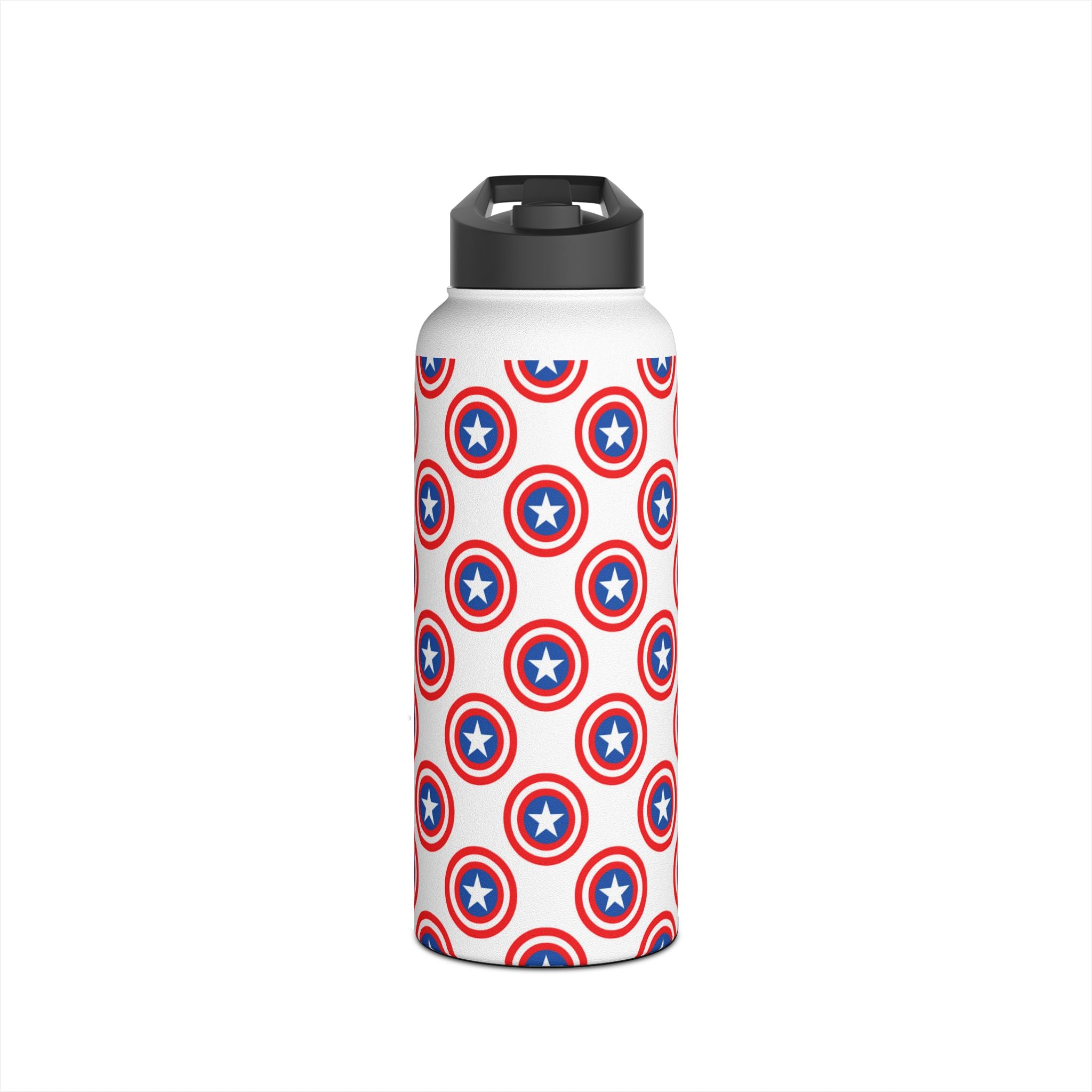 Star Shield Pattern - Stainless Steel Water Bottle