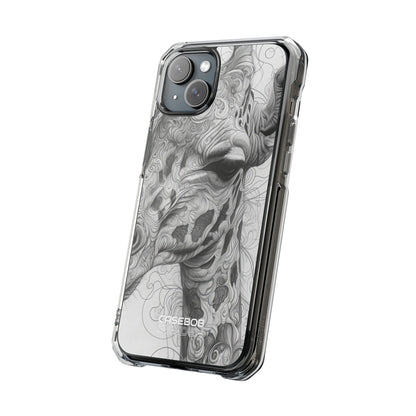 Swirling Giraffe Art iPhone 15 - Impact Clear+