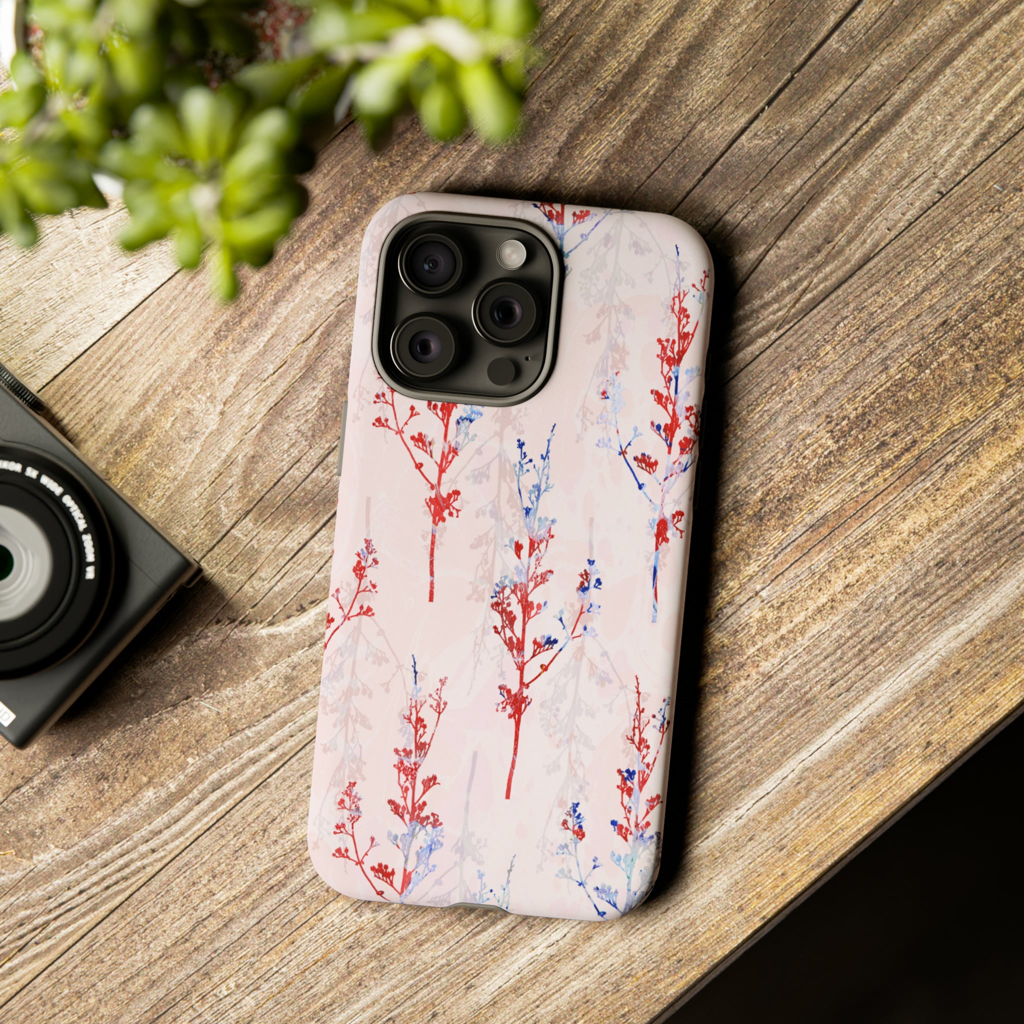 Pink Vintage Flowers - Protective Phone Case