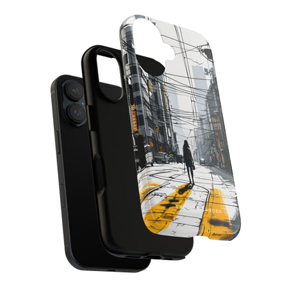 Urban Noir Streetscape iPhone 16 - Tough Phone Case