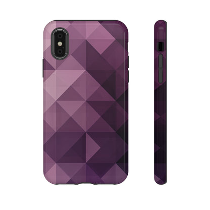 Purple Fade Squares - Protective Phone Case