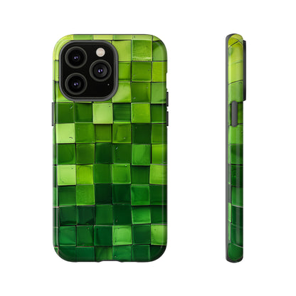 Emerald Square: Green Gradient - Protective Phone Case