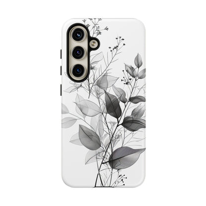 Botanical Elegance in Monochrome - For Samsung S24