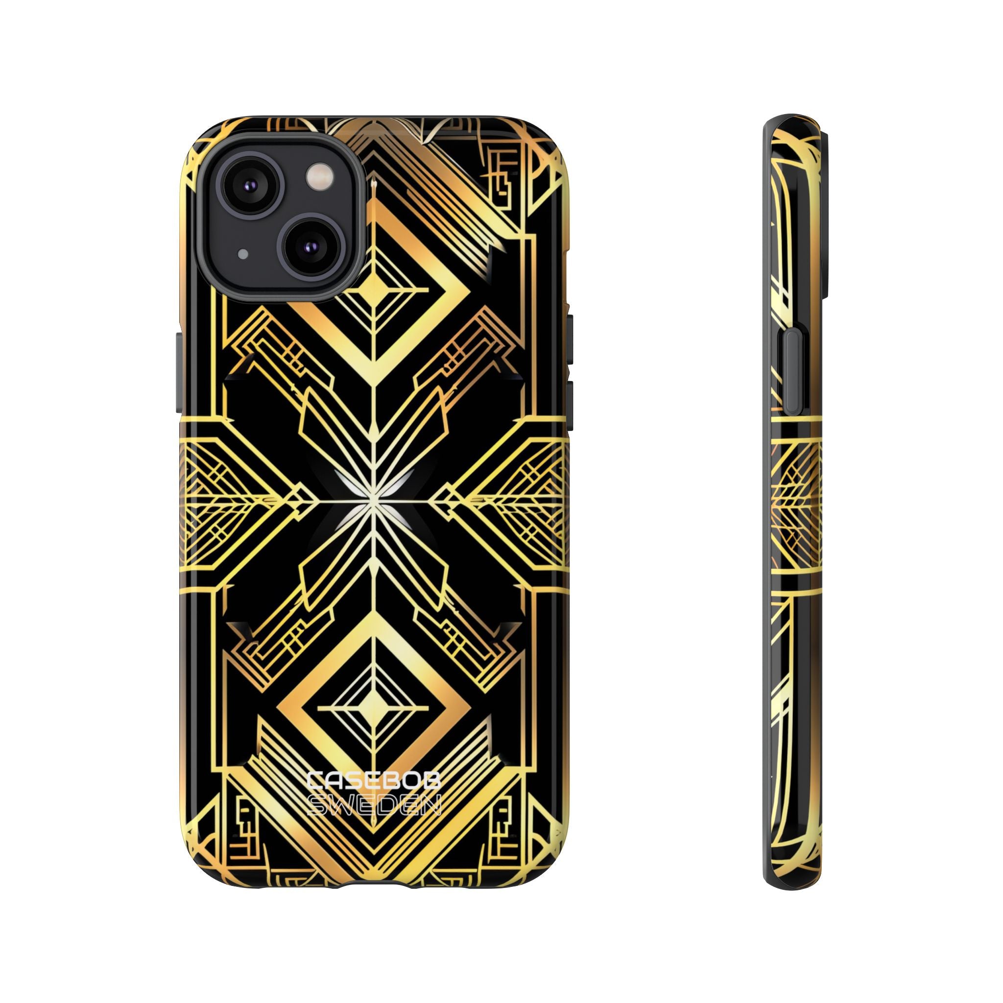 Golden Geometric Symphony iPhone 14 - Tough
