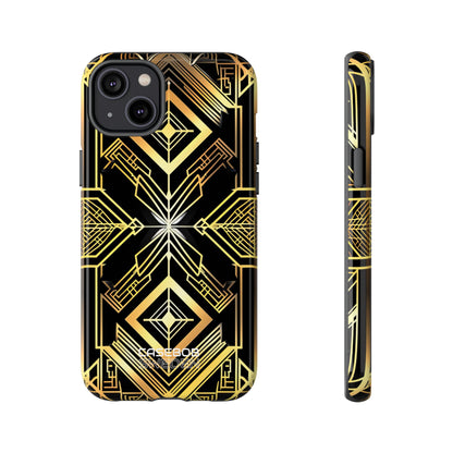 Golden Geometric Symphony iPhone 14 - Tough