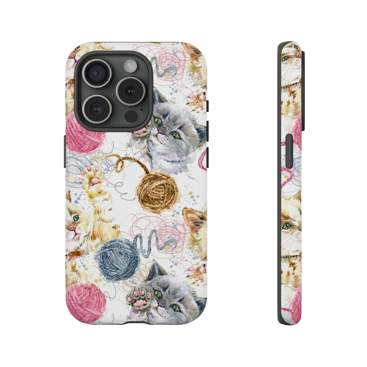 Cute Kitten Pattern - Protective Phone Case