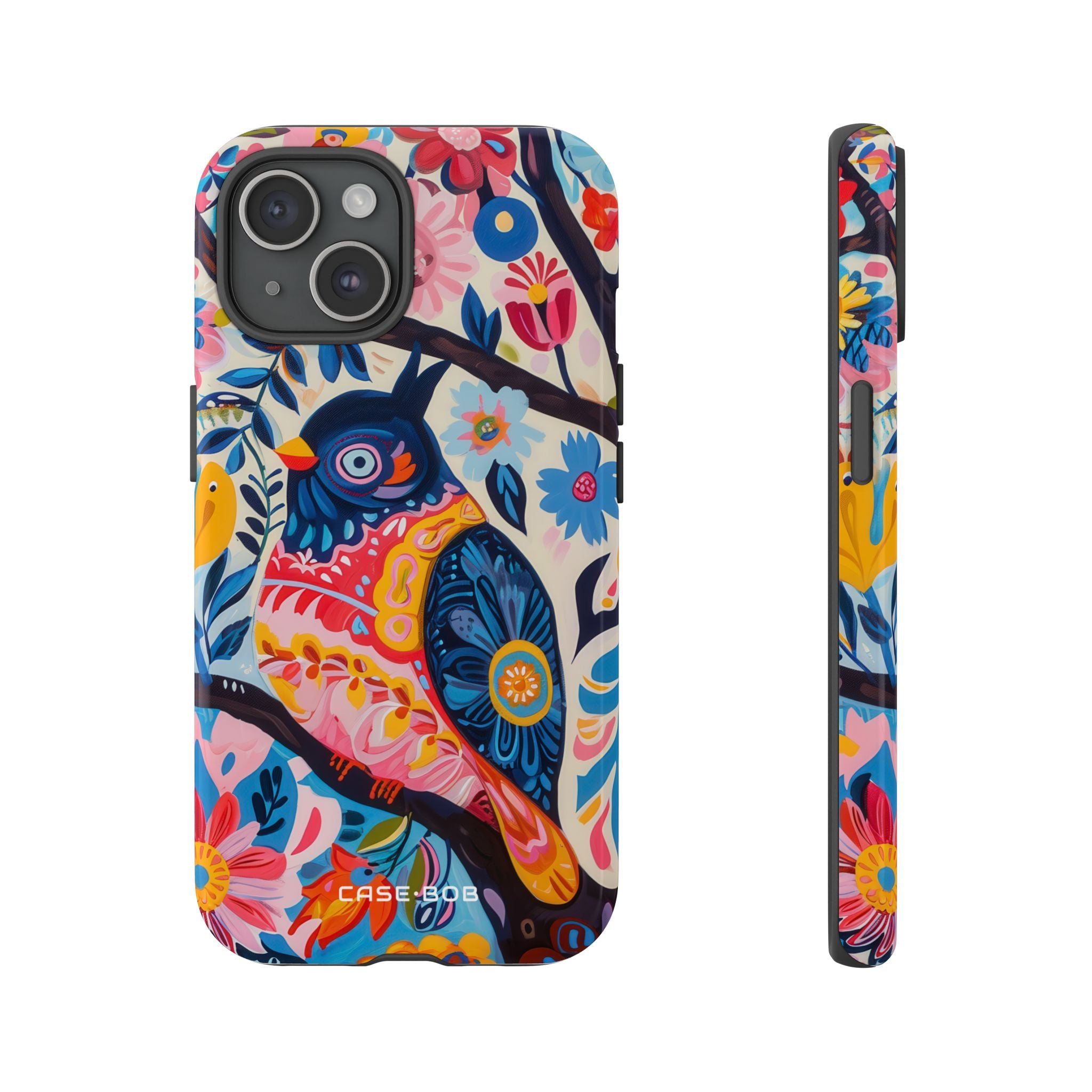 Owl Bloom iPhone 15 Case - Tough