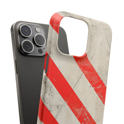 Striker Crimson Stripes iPhone 15 - Slim Phone Case