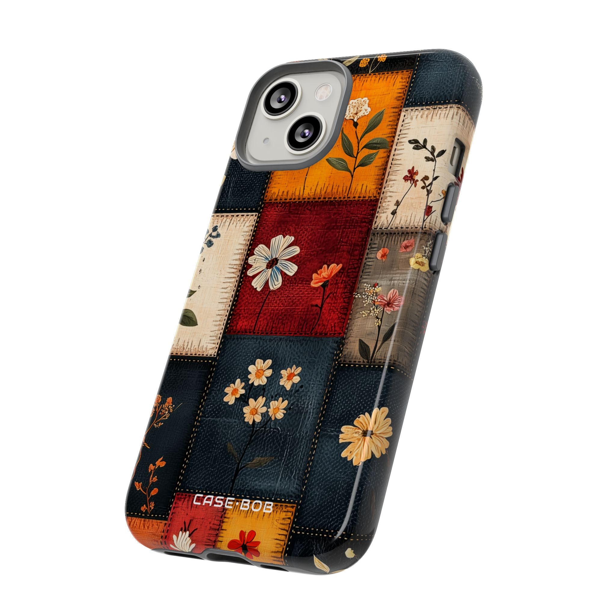 Patchwork Blooms iPhone 14 Case - Tough