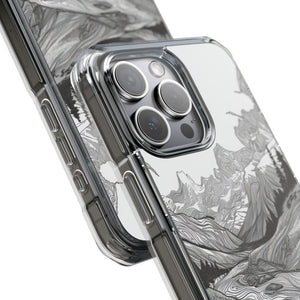 Monochrome Serenity - Phone Case for iPhone (Clear Impact - Magnetic)