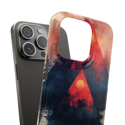 Red Sky Serenity - Slim iPhone 15 Phone Case