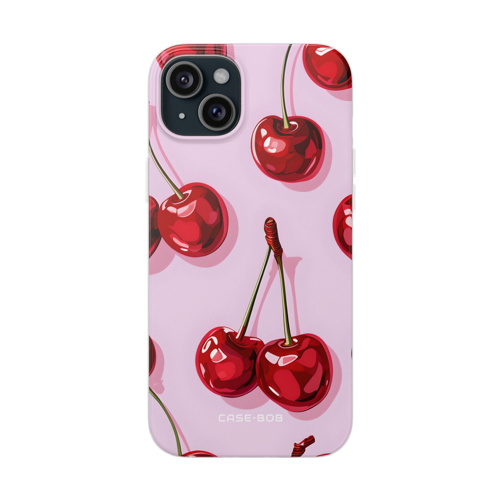 Glossy Cherry Burst iPhone 15 Plus Case - Soft