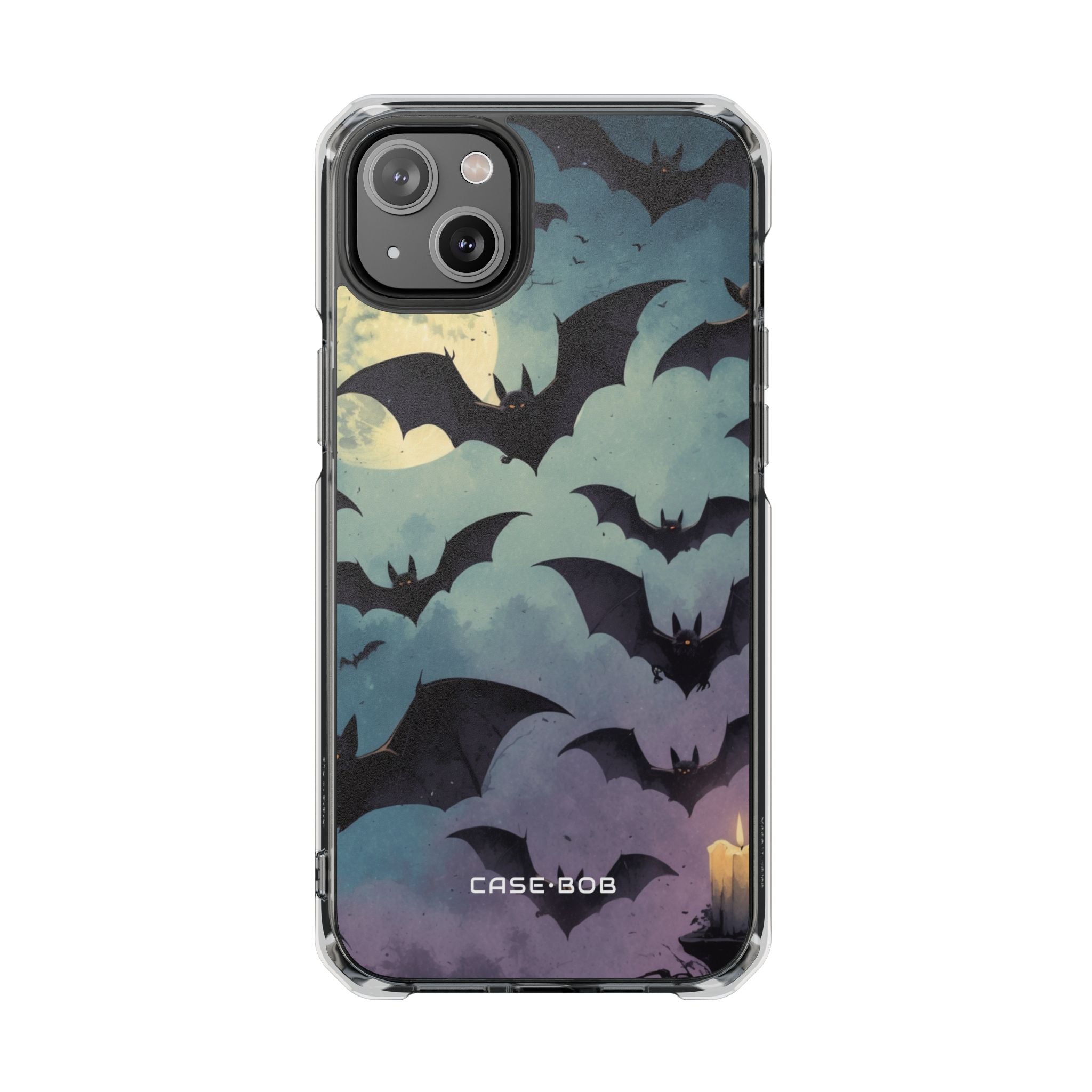 Glowing Bat Swarm iPhone 14 Plus Case - Impact