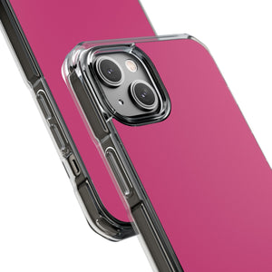 Magenta Pantone | Handyhülle für iPhone (Clear Impact Case – magnetisch) 