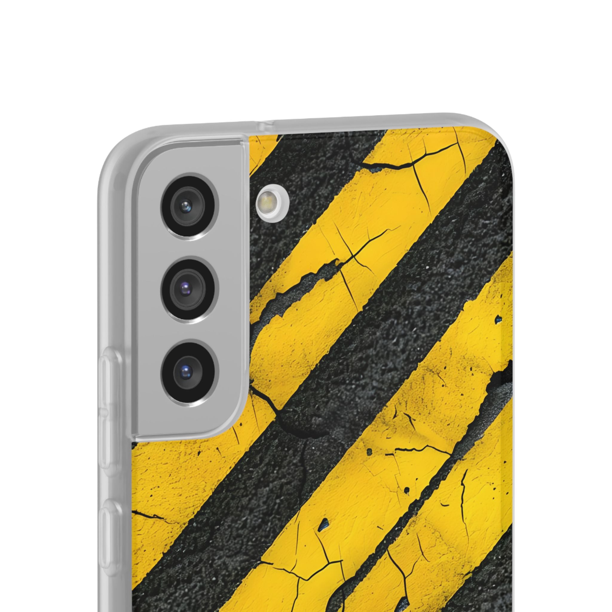 Yellow Stripe Distress Samsung S22 Plus Case - Soft