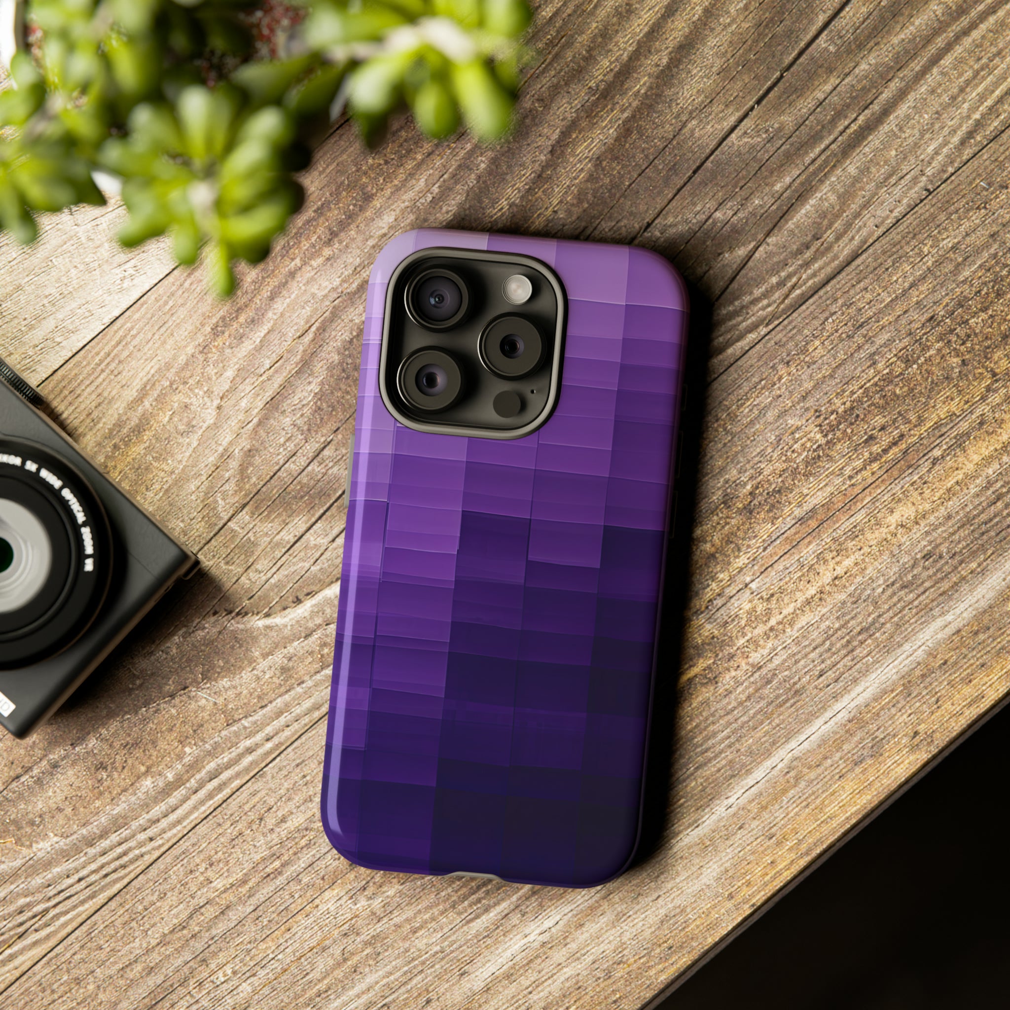 Purple Square Fusion - Protective Phone Case