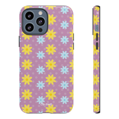 Flower Dots Dance - iPhone Case