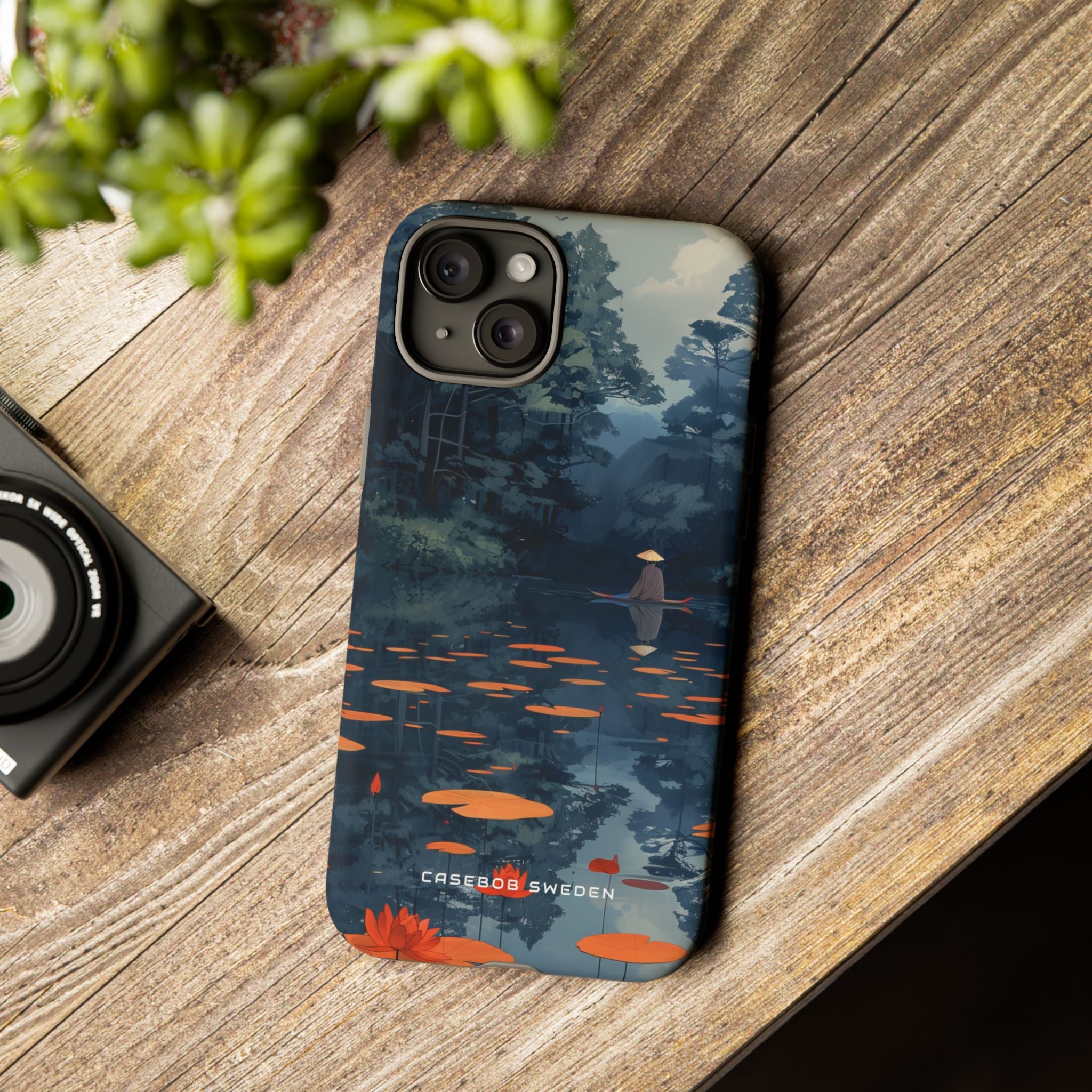 Tranquil Lotus Reflections iPhone 15 - Tough Phone Case