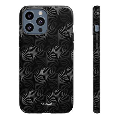 Geometric Spiral Illusion - iPhone Case