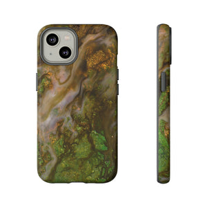 Smaragd Green Ink Art - Protective Phone Case