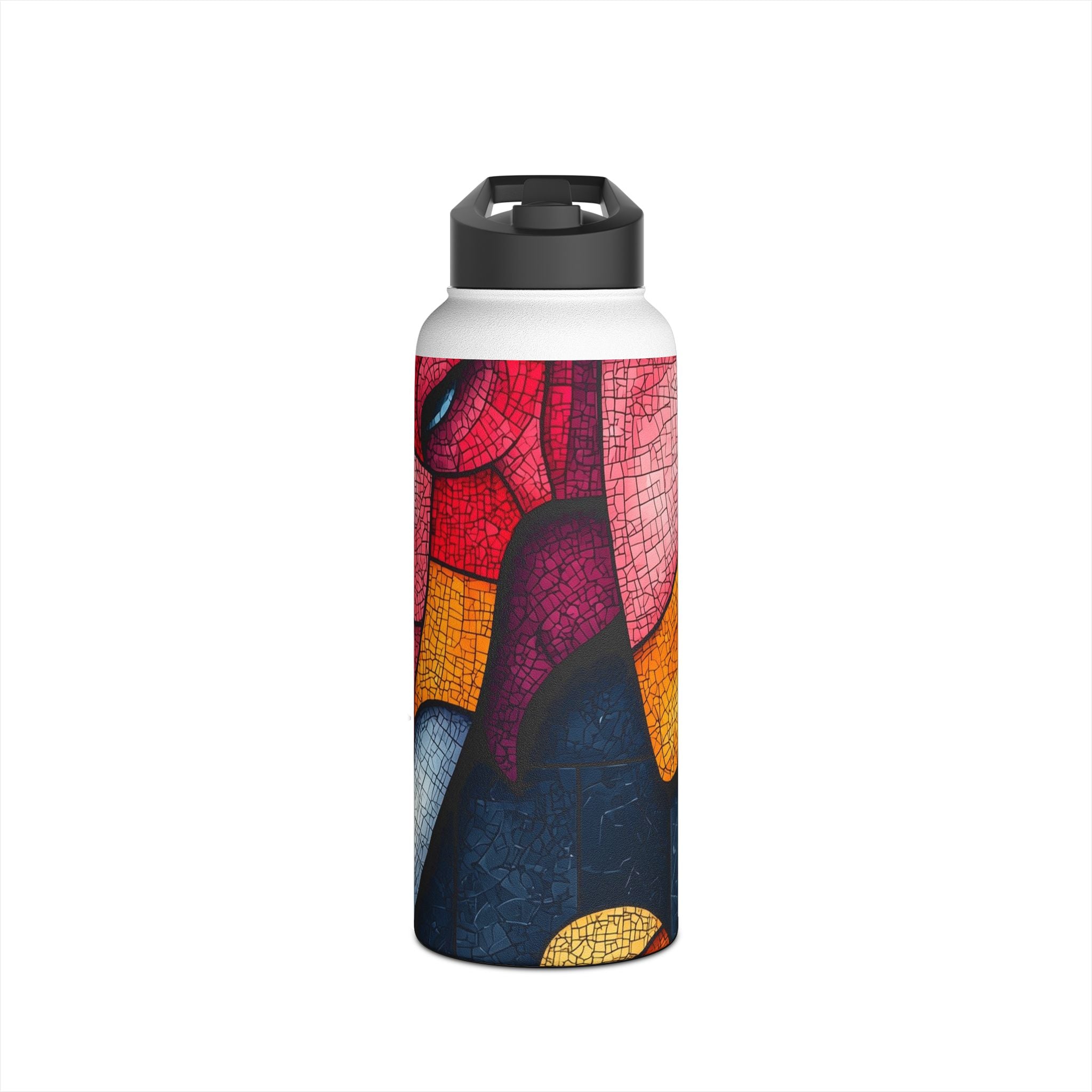 Blue Mosaic Elephant - Stainless Steel Water Bottle