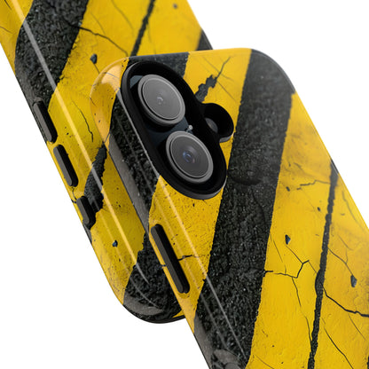 Cracked Hazard Lines - iPhone Case