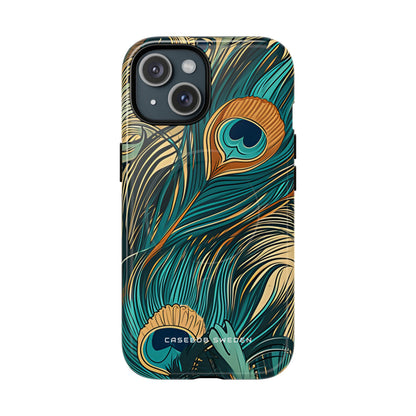 Art Nouveau Peacock Elegance iPhone 15 | Tough+ Phone Case