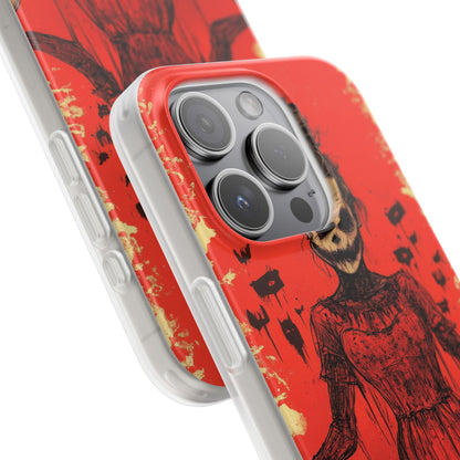 Haunting Scarlet Descent iPhone 15 - Flexi Phone Case