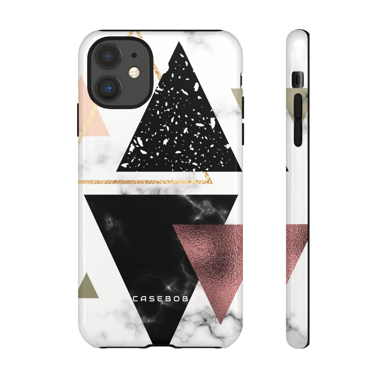 Rose Gold Triangles - Protective Phone Case