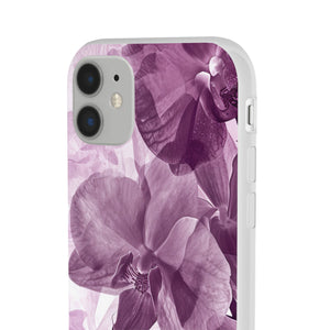 Strahlendes Orchideen-Design | Handyhülle für iPhone (flexible Hülle) 