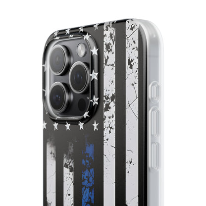 Blue Stripe Flag iPhone 15 Pro Max Case - Soft