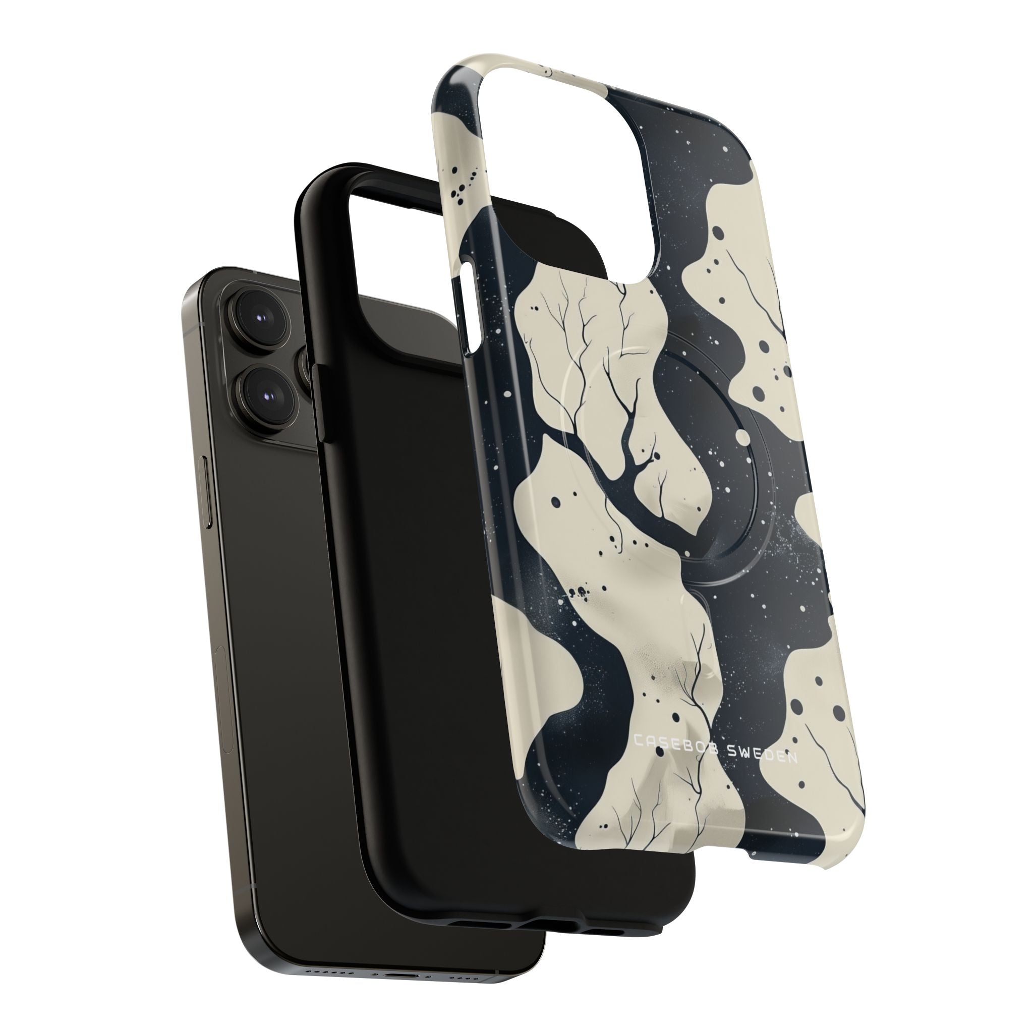 Organic Fluid Silhouettes with Cosmic Depth iPhone 14 | Tough+ Phone Case