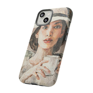 Oil Painting - Lady in a White Hat - Protective Phone Case